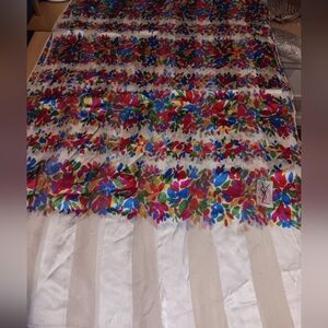 YSL Vibrant Floral Silk Scarf